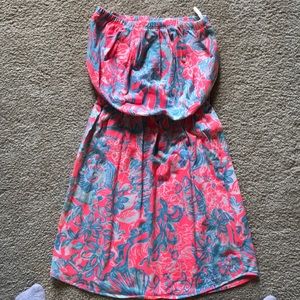 Lily Pulitzer strapless cotton dress